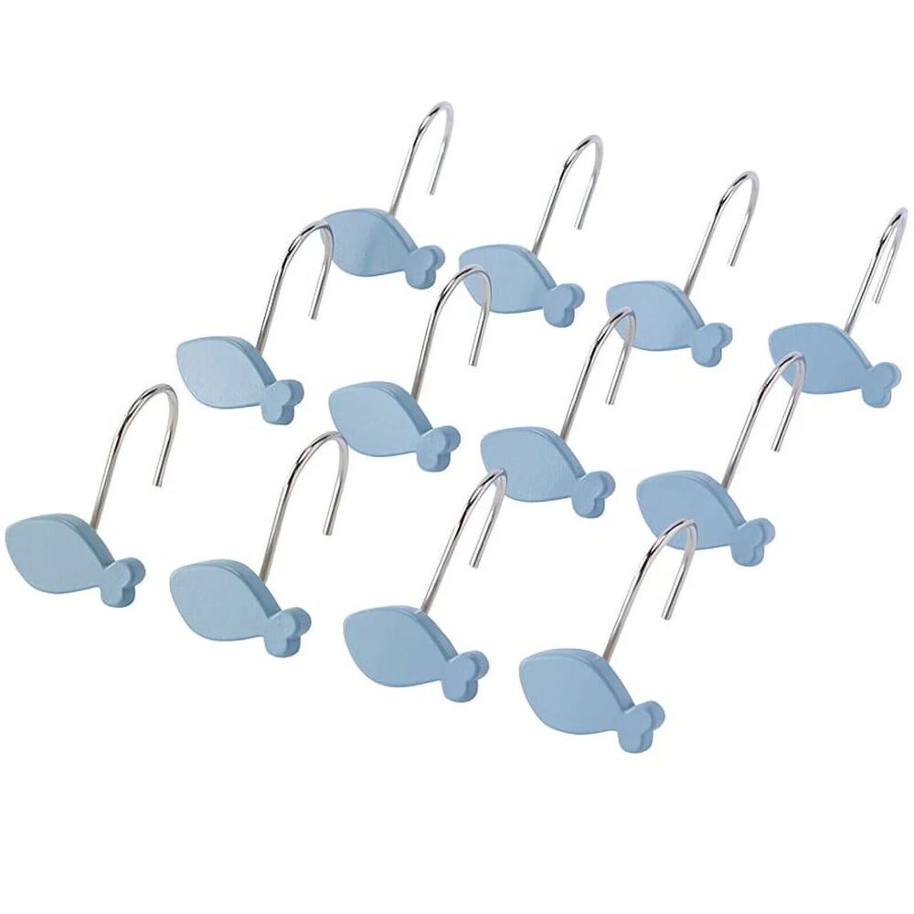 Blue Whale Shower Curtain Hooks